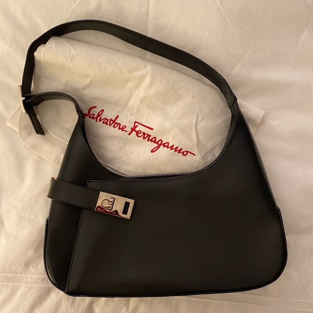 Salvador’s Ferragamo Gancio Hobo Purse. Authentic